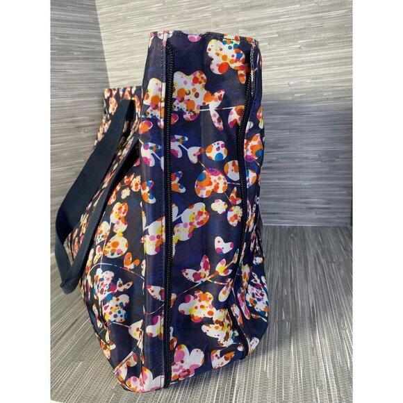 Vera Bradley Womens 22178-J83 Tote Bag Blue Floral Square Lightweight Zipper - Picture 4 of 8